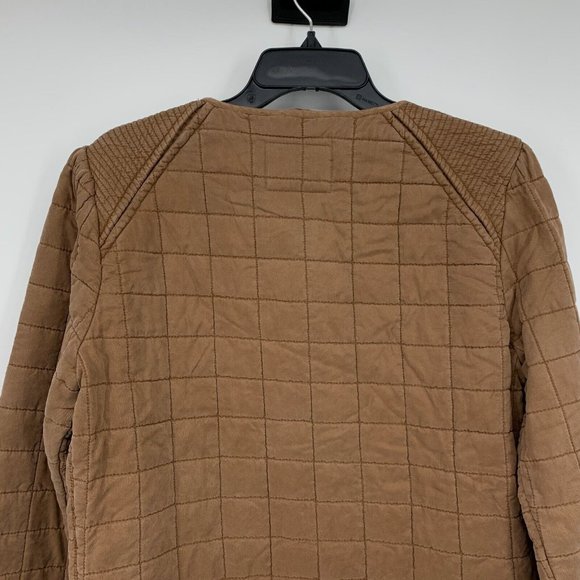 Blank NYC Jacket Brown Happy Camper Quilted Zip Lyocell NWT - Picture 8 of 10